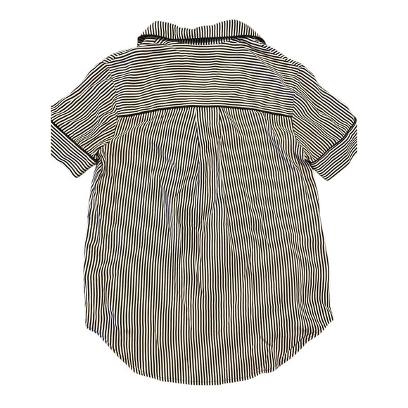 Rag & Bone Luca Woman’s Short Sleeve Silk Blouse Sz‎ PXS Striped Black/White - Picture 11 of 15